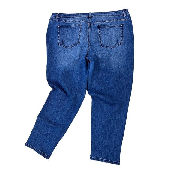 24W INC International Concepts Women's Embellished Jeans Skinny Leg Slim Tech Fi - Picture 7 of 10